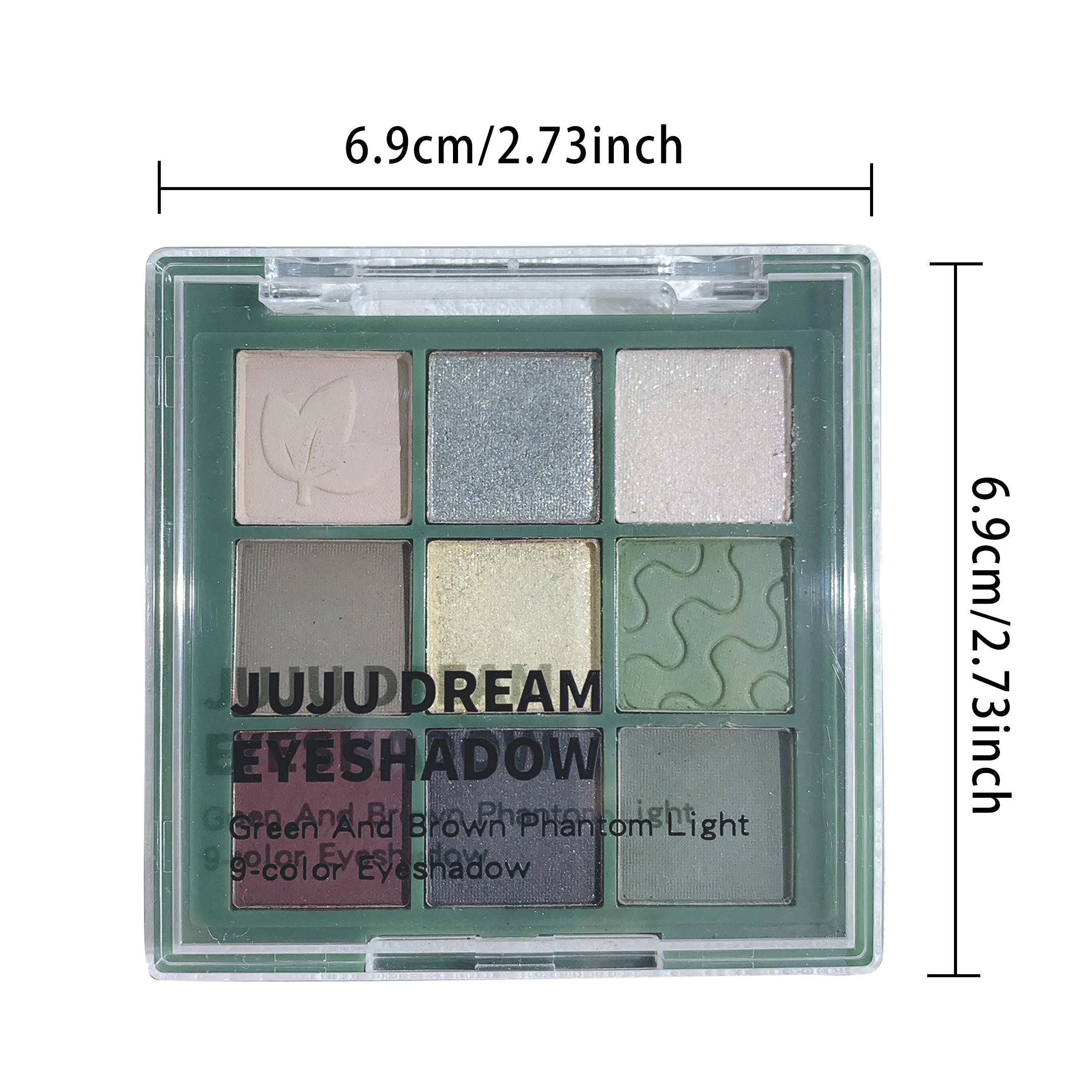 JUJU DREAM Green Brown Phantom Nine Colors Eyeshadow Palette Retro French Sense Green Olive Green Small Smoky