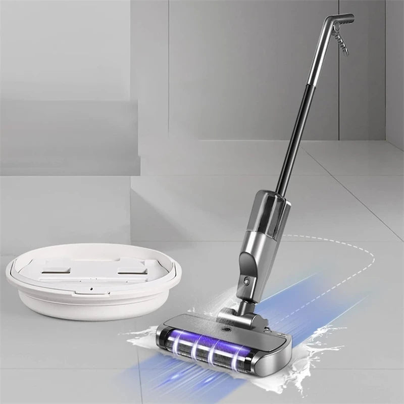 Handheld Cordless Hard Floor Sweeper Vacuum Cleaner Wireless Electric Mop Cleaner Automatic  2 in 1 Wet & Dry Home Cleaner