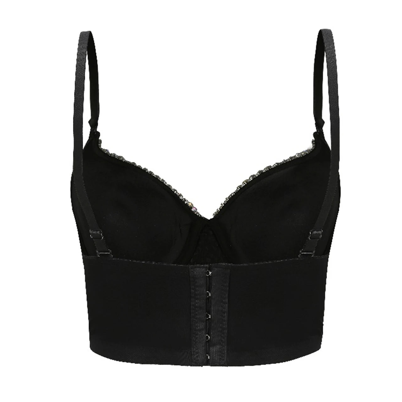 Irene Tinnie Hand-Made Pearls Jewel Diamond Bralet Women Bustier Bra Wedding Party Night Club Corset Cropped Top Vest Plus Size