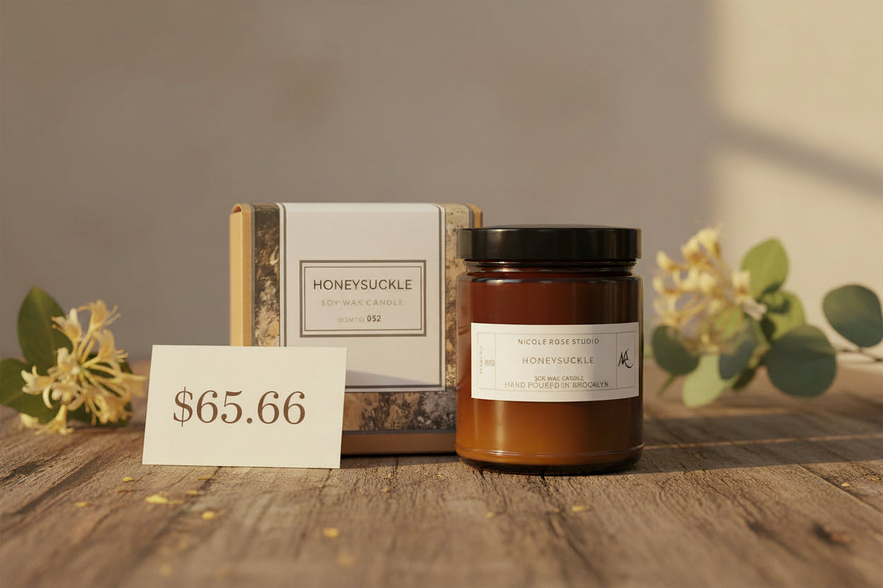 Honeysuckle Scented Soy Wax Candle
