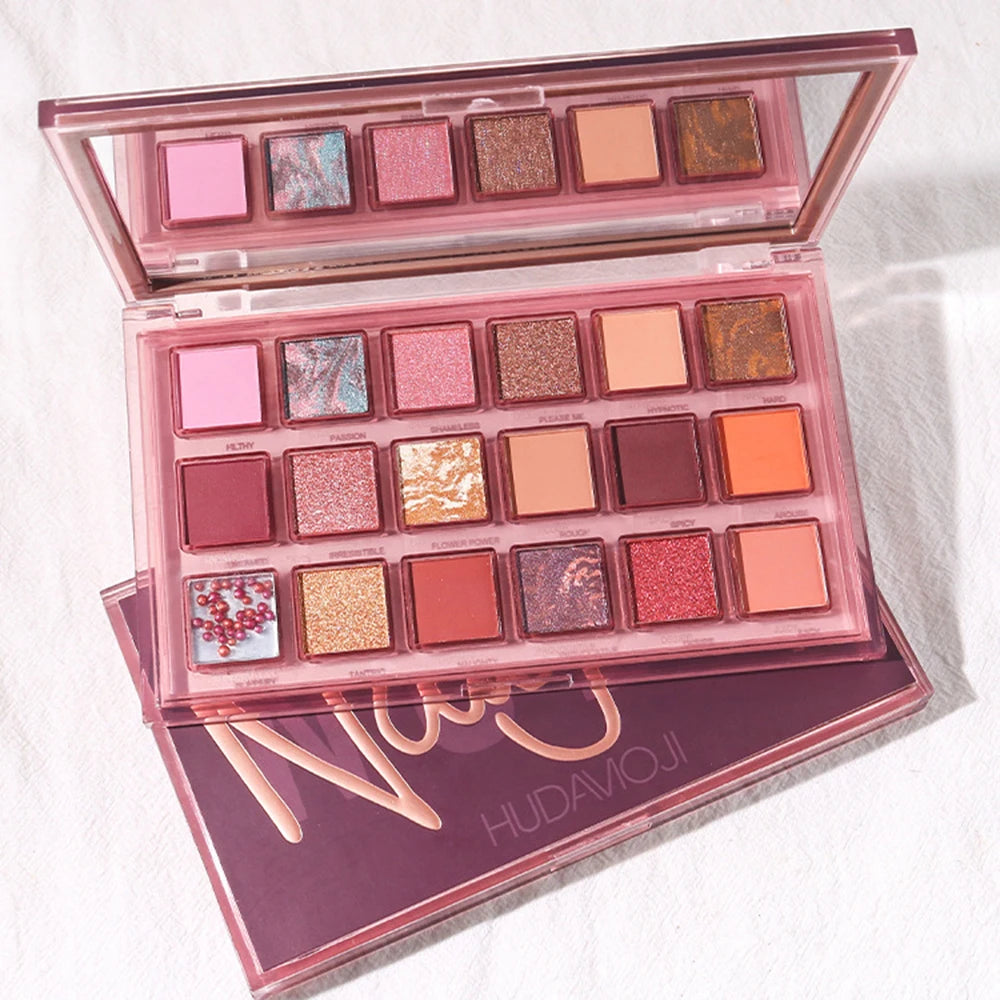 18 Colors Pomegranate seeds Eyeshadow Palette Shimmer  Matte Eye Shadow Waterproof Cosmetic Beauty Makeup TSLM2