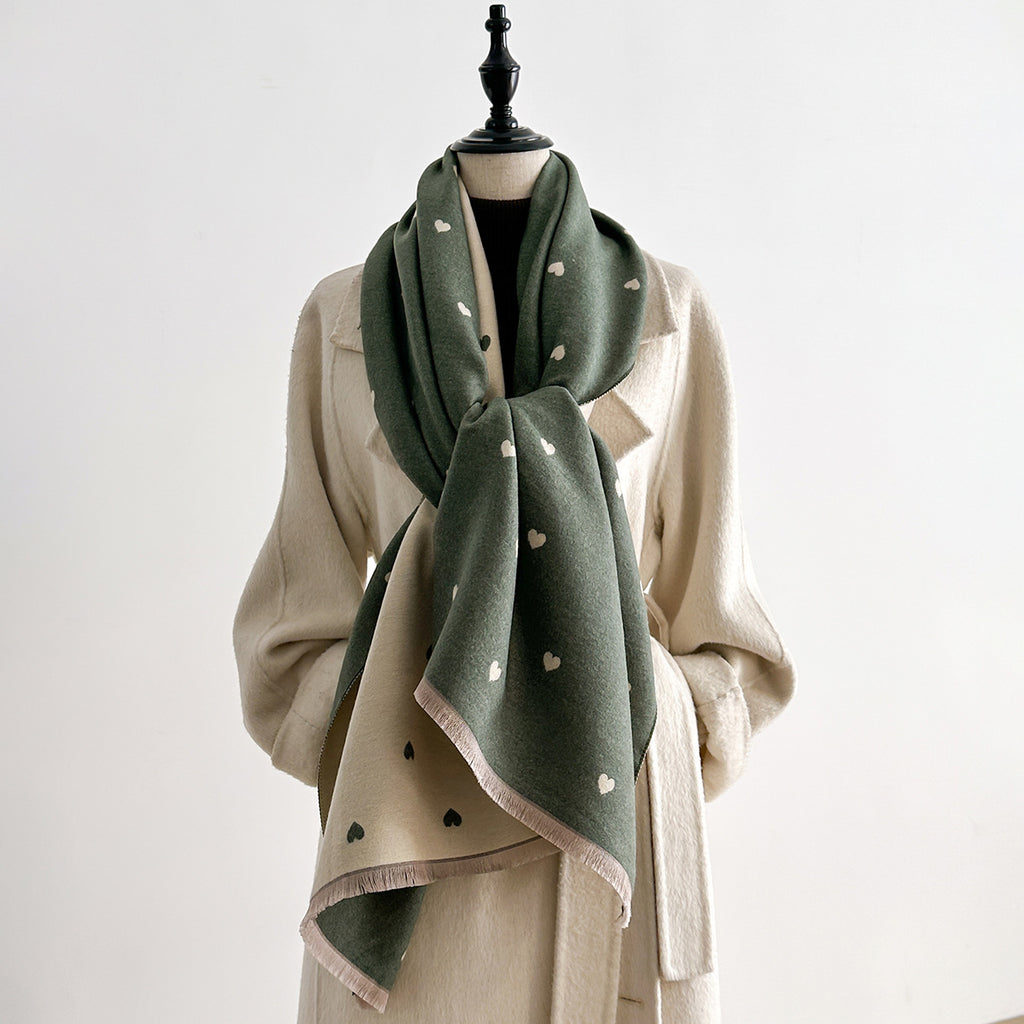 Jacquard Landscape Painting Imitation Cashmere Scarf for Women's Office Air-Conditioned Room Thickeneded Warm Long Trendyy Hot Style Scarf