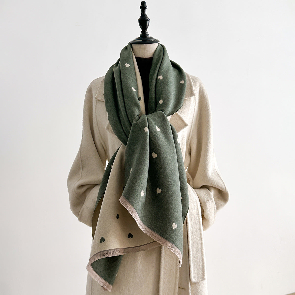 Jacquard Landscape Painting Imitation Cashmere Scarf for Women's Office Air-Conditioned Room Thickeneded Warm Long Trendyy Hot Style Scarf