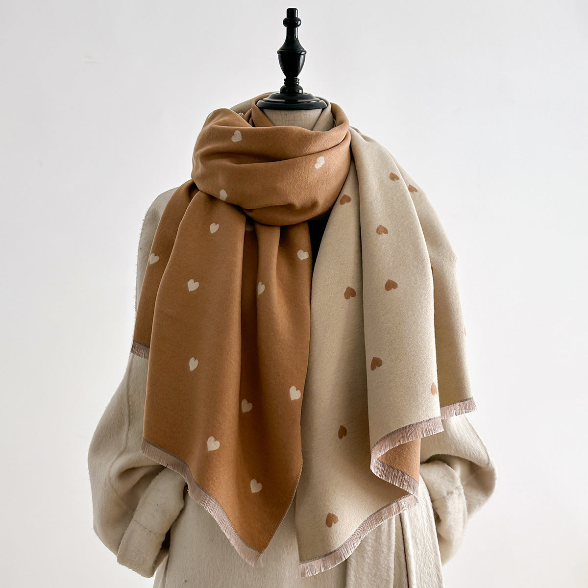 Jacquard Landscape Painting Imitation Cashmere Scarf for Women's Office Air-Conditioned Room Thickeneded Warm Long Trendyy Hot Style Scarf