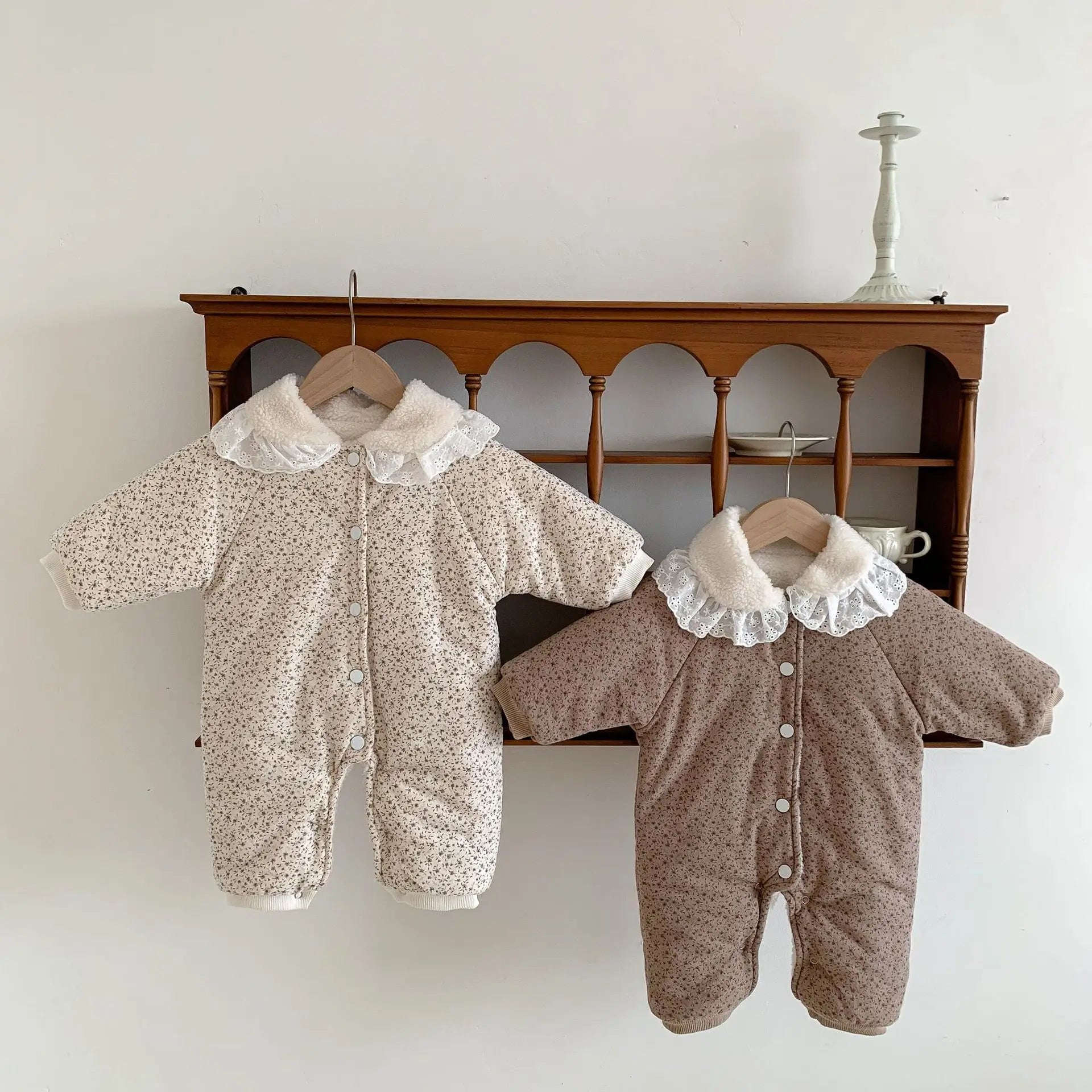 2025 Winter Plush Thicken Baby Romper Toddler Girls Boys Jumpsuit One-Pieces Bodysuits Baby Padded Thickened Crawling Suit