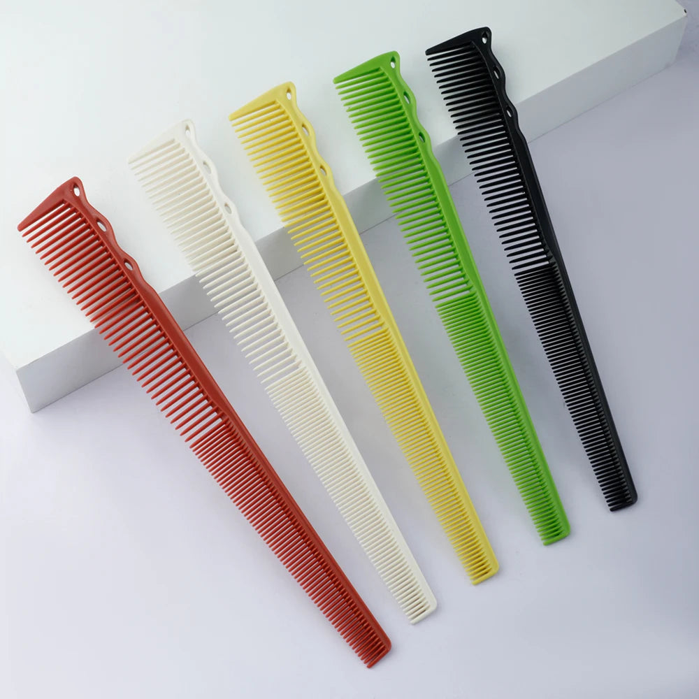 2pcs Set Professional Barbershop Hairdressing Dense Teeth Comb Anti-Static Edge Corner Comb Flat Haircut Styling Trimming Tools