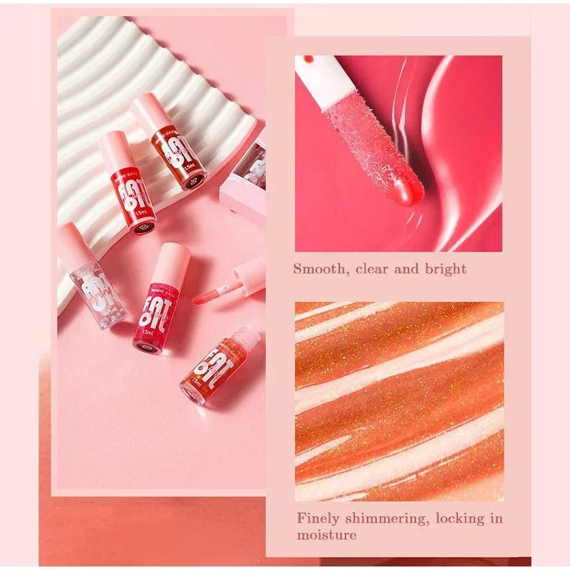6Pcs Water Glow Jelly Moisturizing Lip Gloss Set Transparent Lip Glaze Oil Hydrating Lip Plumper Liquid Lipstick Lips Cosmetic