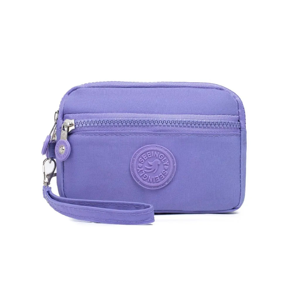 Waterproof Double Layers Zipper Coin Bags Purse Large Capacity Wallet Pouch Card Holder Bank ID Credit Card Keys  Storage Bags