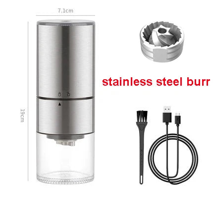 Electric Coffee Grinder Automatic Coffee Bean Grinder CNC 420 Stainless Steel burr TYPE-C USB Charge for Drip Coffee Kitchen