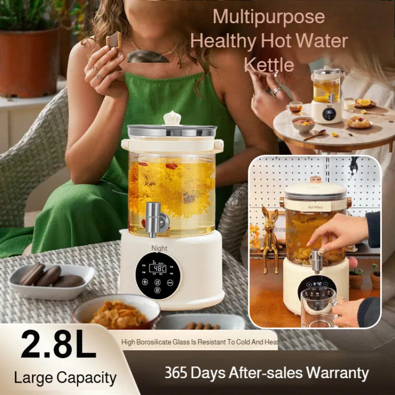 Multifunctional Health Pot Fully Automatic Household Stew Pot Glass Pot With Faucet For Making Tea And Boiling Water