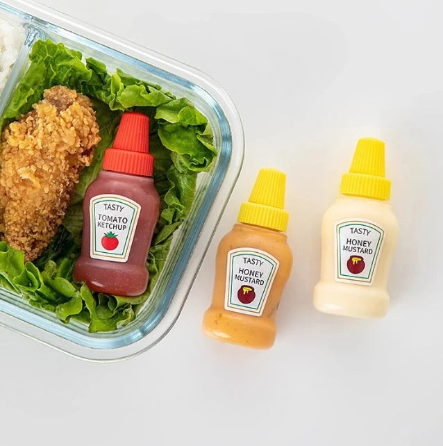 Mini Tomato Ketchup Bottle Portable Small Sauce Container Salad Dressing Pantry S For Bento Box Household Plastic Gravy Boat