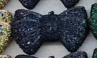 Newest Rhinestone Green/Black Clutch Purse Bow Luxury Diamond Women Red Evening Clutches Bags Wedding Bridal Bag Stones Handbags