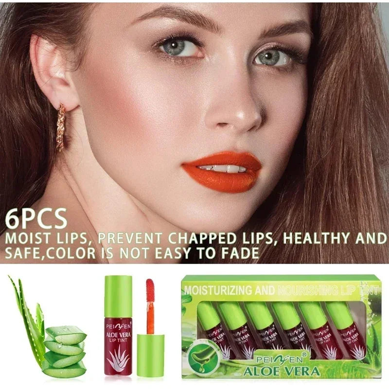 6Pcs Water Glow Jelly Moisturizing Lip Gloss Set Transparent Lip Glaze Oil Hydrating Lip Plumper Liquid Lipstick Lips Cosmetic