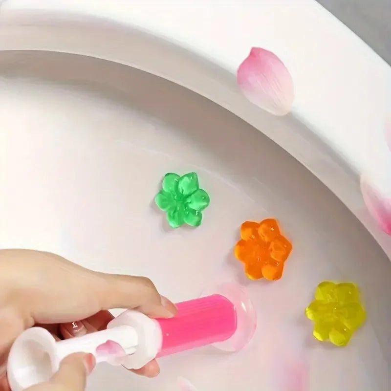 Toilet Gel 1Pc/12 Count Toilet Bowl Gel Stamp 6 Kinds Of Scent Toilet Cleaner Gel Stamp Kit Air Freshener Flower Fragrance