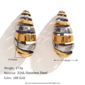 E.B.belle Water Droplet Series Earrings Stainless Steel 18K Gold Plated Women Statement Jewelry Accessories