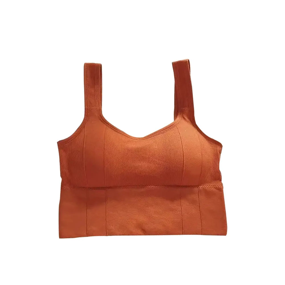 1PCBreathable Sports Bra Anti-Sweat Fitness Top Women Seamless Yoga Bra Shockproof Crop Top Push Up Sport Bra Gym Workout Top