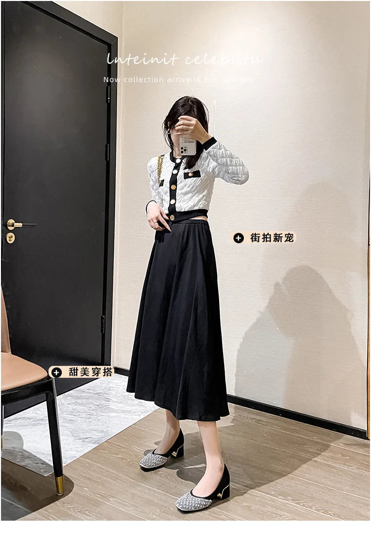 2025 Spring Summer Women Fashion Pumps New OL Party Square Casual High Heels Shoes Ladies Rhinestone Pearl Loafers 35-43