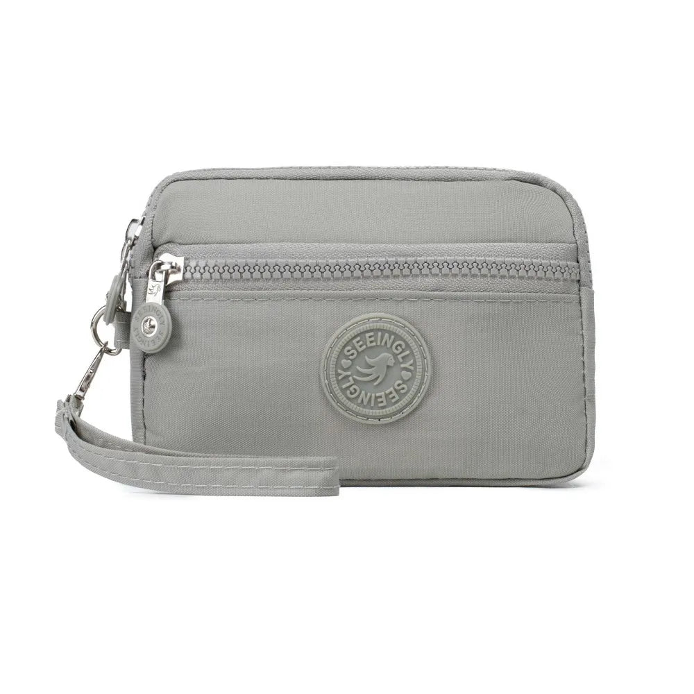 Waterproof Double Layers Zipper Coin Bags Purse Large Capacity Wallet Pouch Card Holder Bank ID Credit Card Keys  Storage Bags