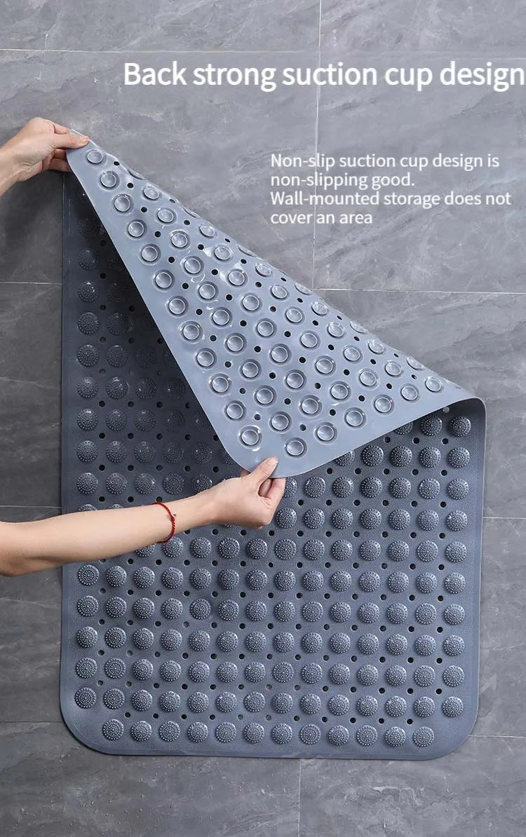 Shower Bath Mat Bath Tub Pad Household Bathroom Hollow Hydrophobic Thicken Anti Slip Pad Suction Cup Bathtub Massage Foot Pad