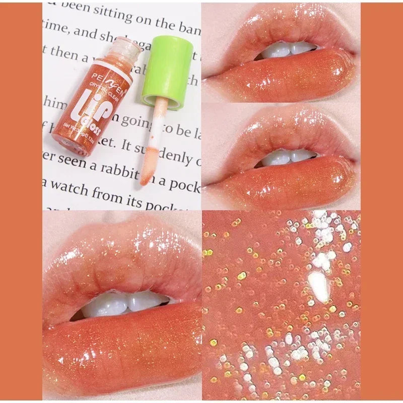 6Pcs Water Glow Jelly Moisturizing Lip Gloss Set Transparent Lip Glaze Oil Hydrating Lip Plumper Liquid Lipstick Lips Cosmetic