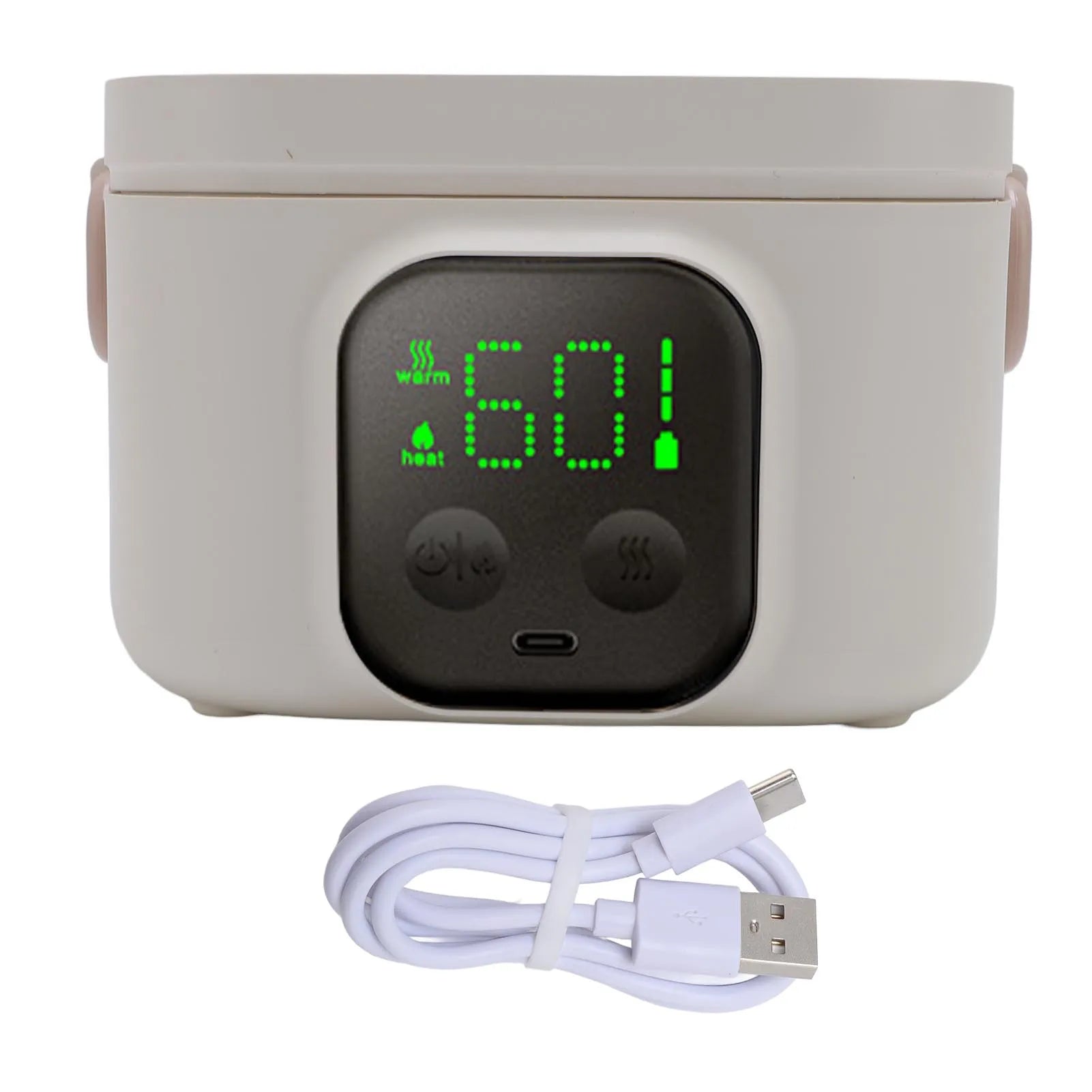Electric Lunch Box Food Warmer Rechargeable 500ml Insulation Mode Portable Intelligent Constant Temperature Bowl for Camping
