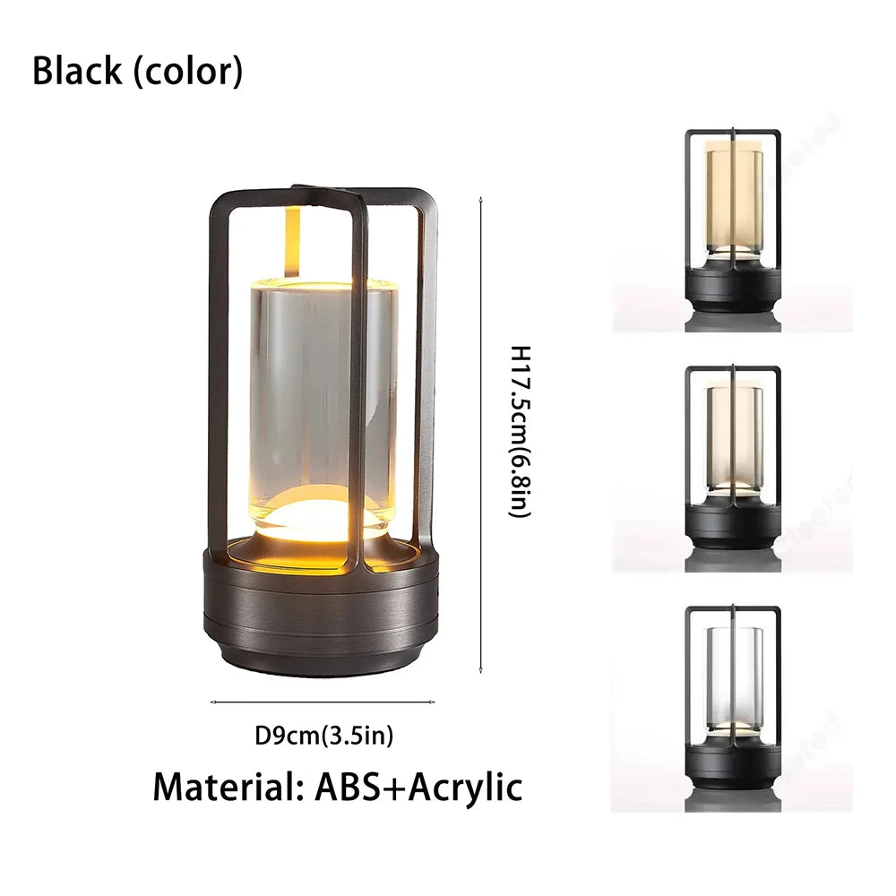 GGbingo Cordless LED Table Lamp, Rechargeable Creative Atmosphere Light for Desk, Camping, Restaurant & Bedside