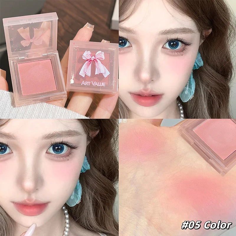 6Pcs/Box Matte Lipstick Set Lips Makeup Velvet Nude Lip Gloss Moisturizing Lip Glaze Face Blush Palette Makeup Set Necklace Gift