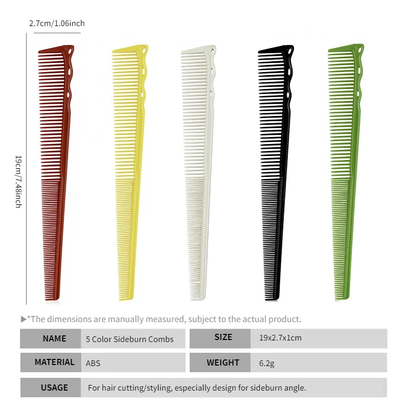 1/5PCS Barber Side Corners Fade Combs Pro Tapered Haircut Combs For Men Women Heat Resistant Smooth Hair Comb Styling Tools