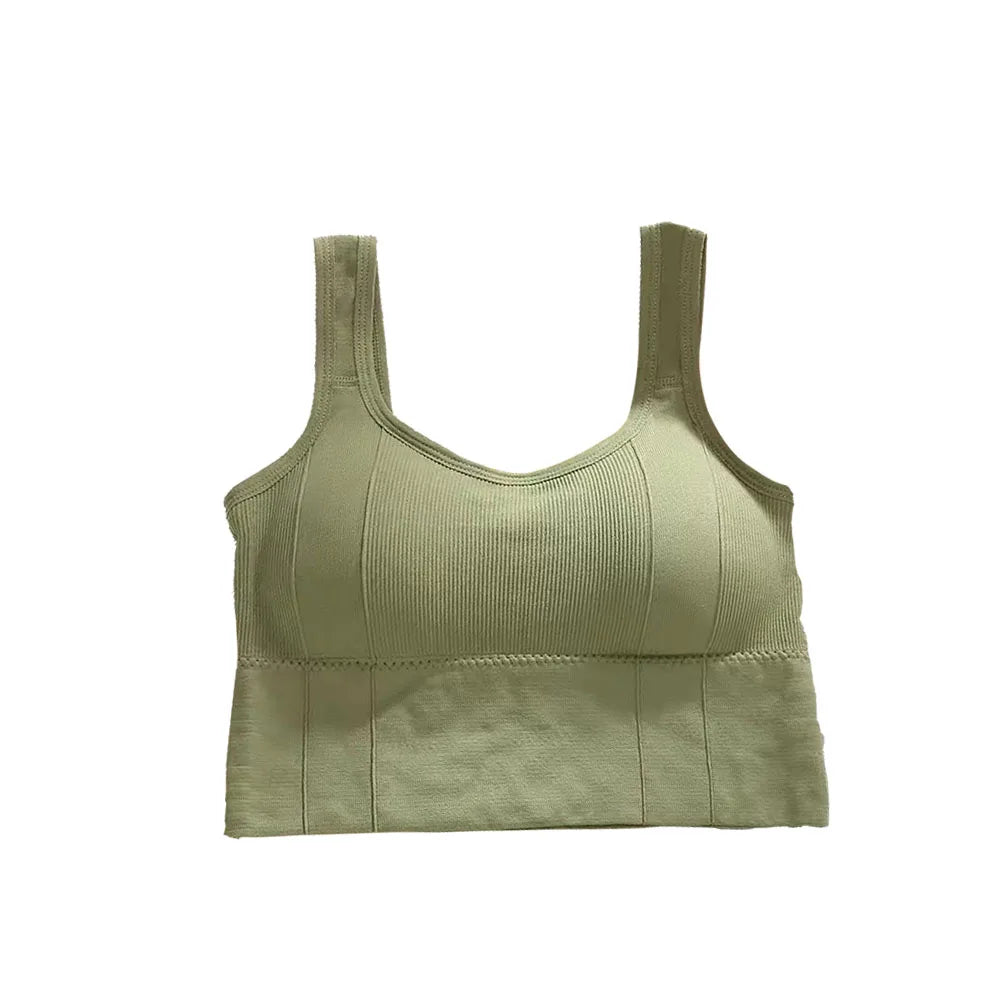 1PCBreathable Sports Bra Anti-Sweat Fitness Top Women Seamless Yoga Bra Shockproof Crop Top Push Up Sport Bra Gym Workout Top