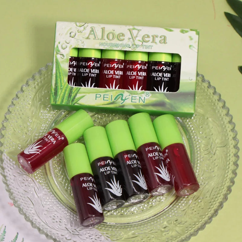 6Pcs Water Glow Jelly Moisturizing Lip Gloss Set Transparent Lip Glaze Oil Hydrating Lip Plumper Liquid Lipstick Lips Cosmetic