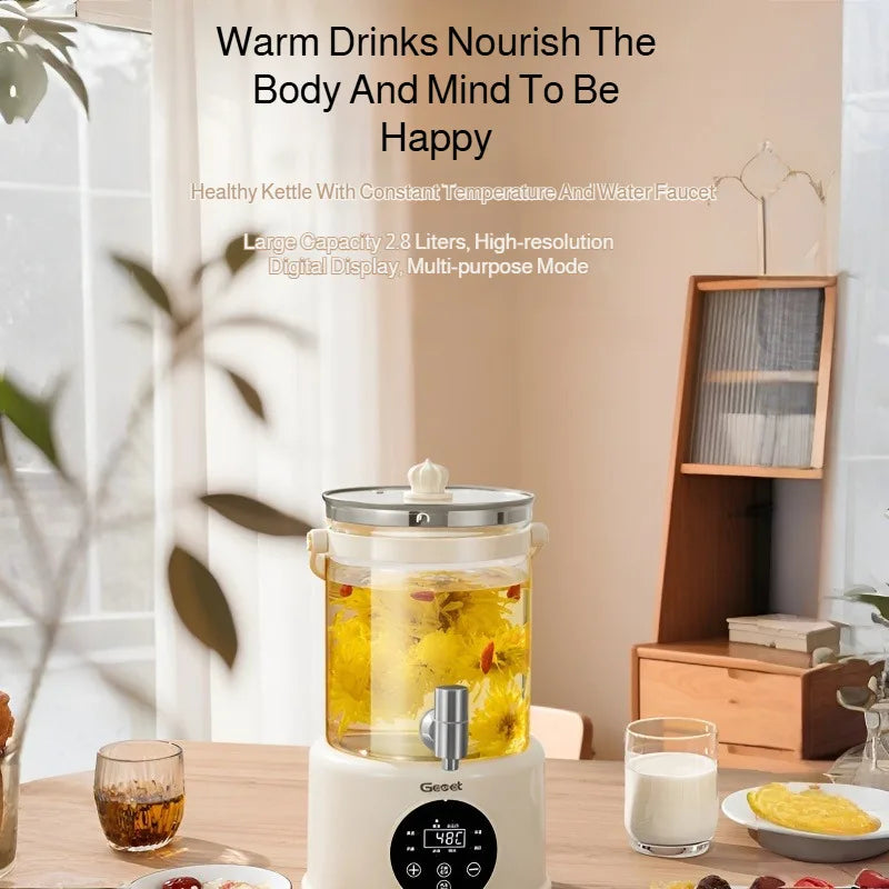 Multifunctional Health Pot Fully Automatic Household Stew Pot Glass Pot With Faucet For Making Tea And Boiling Water