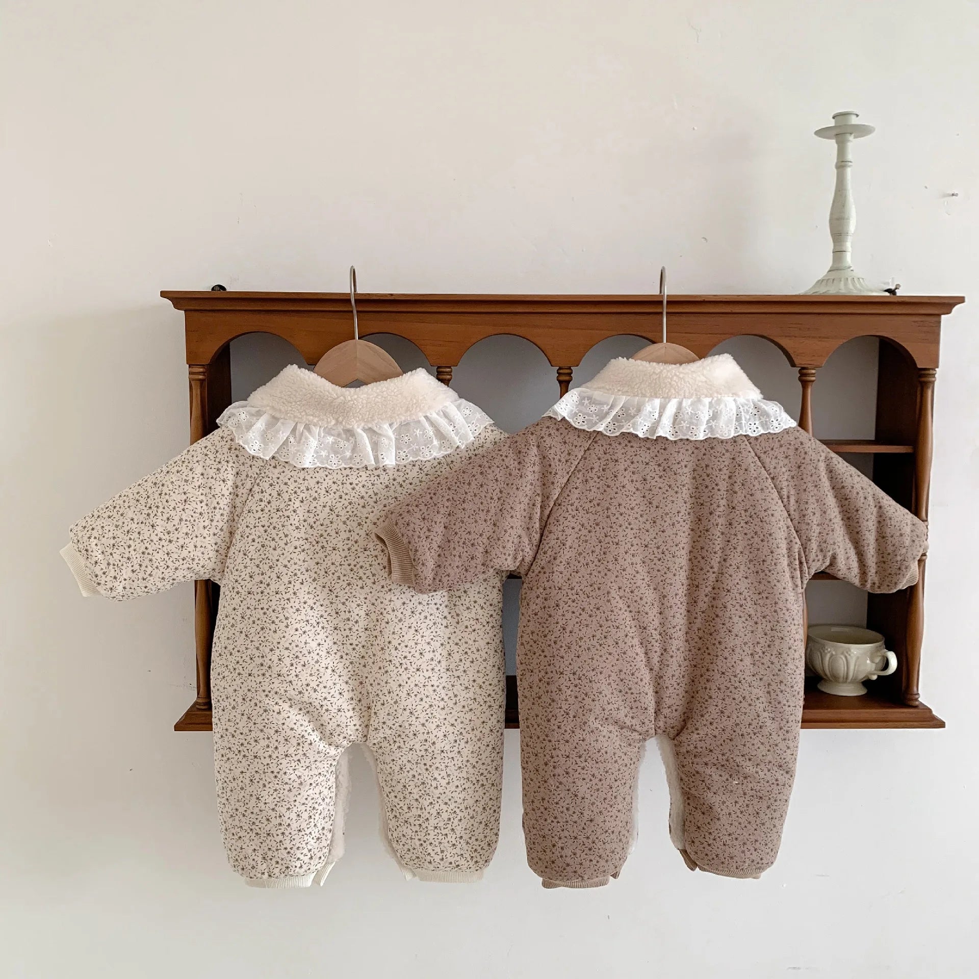 2025 Winter Plush Thicken Baby Romper Toddler Girls Boys Jumpsuit One-Pieces Bodysuits Baby Padded Thickened Crawling Suit