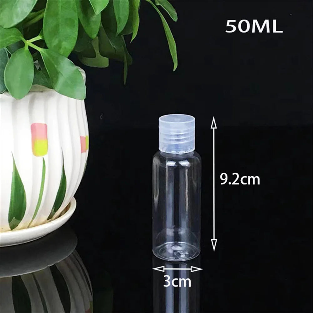 10-100ml Travel Bottles Refillable Transparent Plastic Bottle Empty Shampoo Dispenser Multi-use Travel Container For Cosmetics