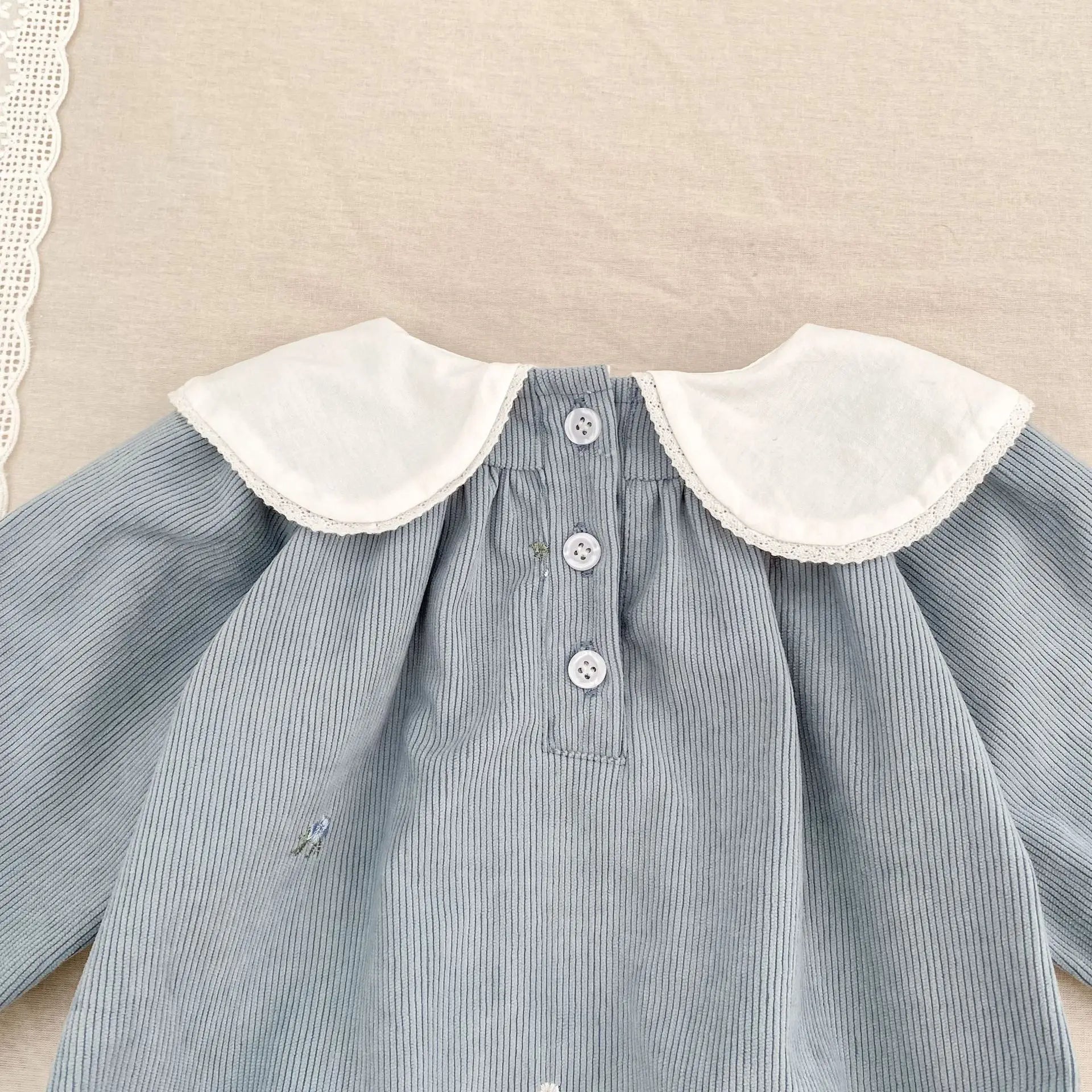 2025 New Toddler Baby Girls Romper Spring Children Clothes Ruffled Long Sleeved Cotton Baby Clothing Flower Baby Girls Jumpsuit