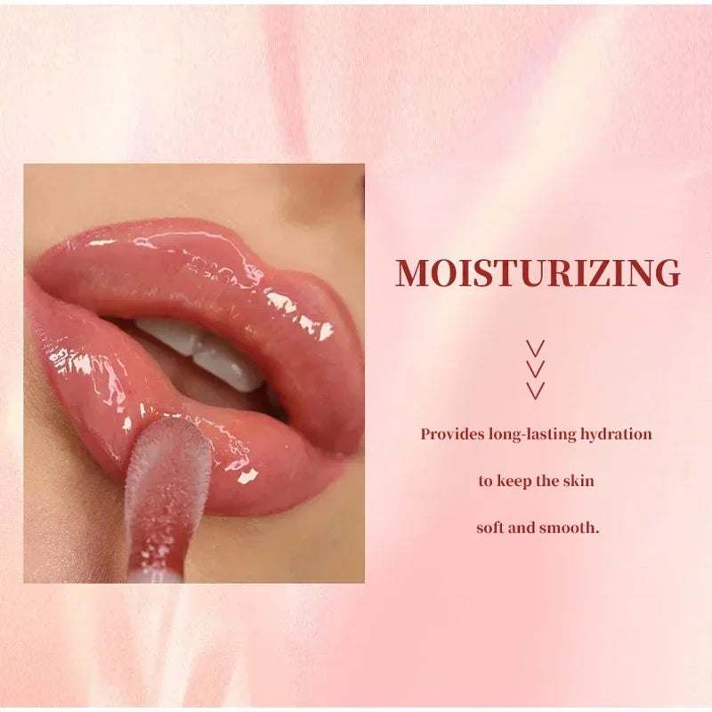 6Pcs Water Glow Jelly Moisturizing Lip Gloss Set Transparent Lip Glaze Oil Hydrating Lip Plumper Liquid Lipstick Lips Cosmetic
