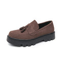 Reverse Suede Thick Sole Men Oxford Shoes Comfortable Formal Tassels Loafers Business Dress Shoes Casual Men Shoes Mens Footwear