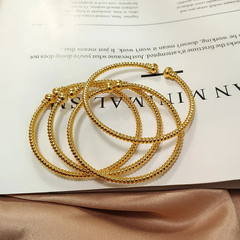 Baby Arabic Indian Jewelry Gold Color Bangles For Kids Copper Baby Bracelets