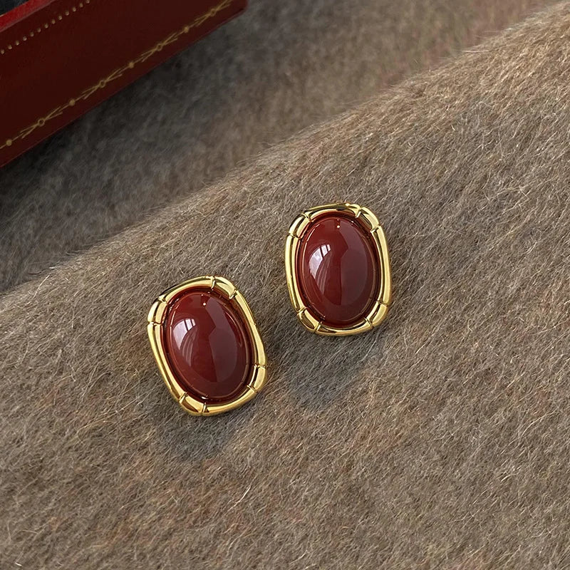 Coffee women fashionable earrings simple exquisite square geometric pattern new style jewelry birthday party gifts