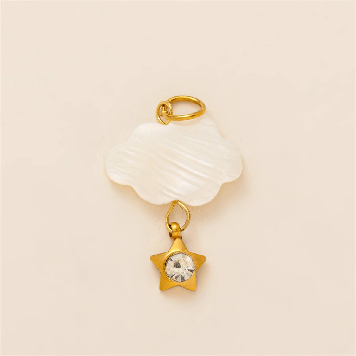 Stainless steel new color cloud pendant accessories DIY gold-plated color preservation