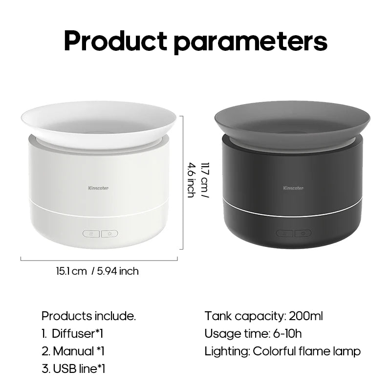 Ultra Quiet Mist Spray Surge Aromatherapy Diffuser with Colorful Lighting Essential Oil Humidifier Sprayer for Home Room Office