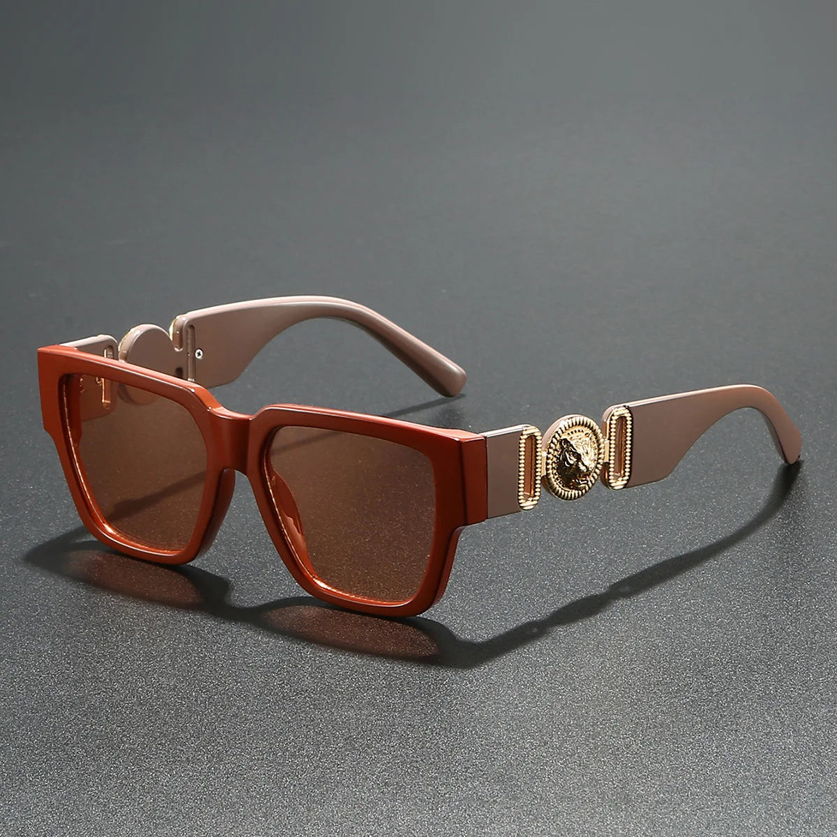 2025 Newest Luxury Sunglasses For Men And Women Square Lion Brand Designer Unisex Glasses Classic Style UV400