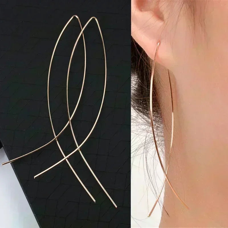 Concave Convex Uneven Ear Accessories Alloy Gift For Women's Gift Gold Colour Earring Ear Stud Heart Earrings Fashion Jewelry