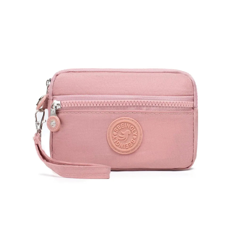 Waterproof Double Layers Zipper Coin Bags Purse Large Capacity Wallet Pouch Card Holder Bank ID Credit Card Keys  Storage Bags