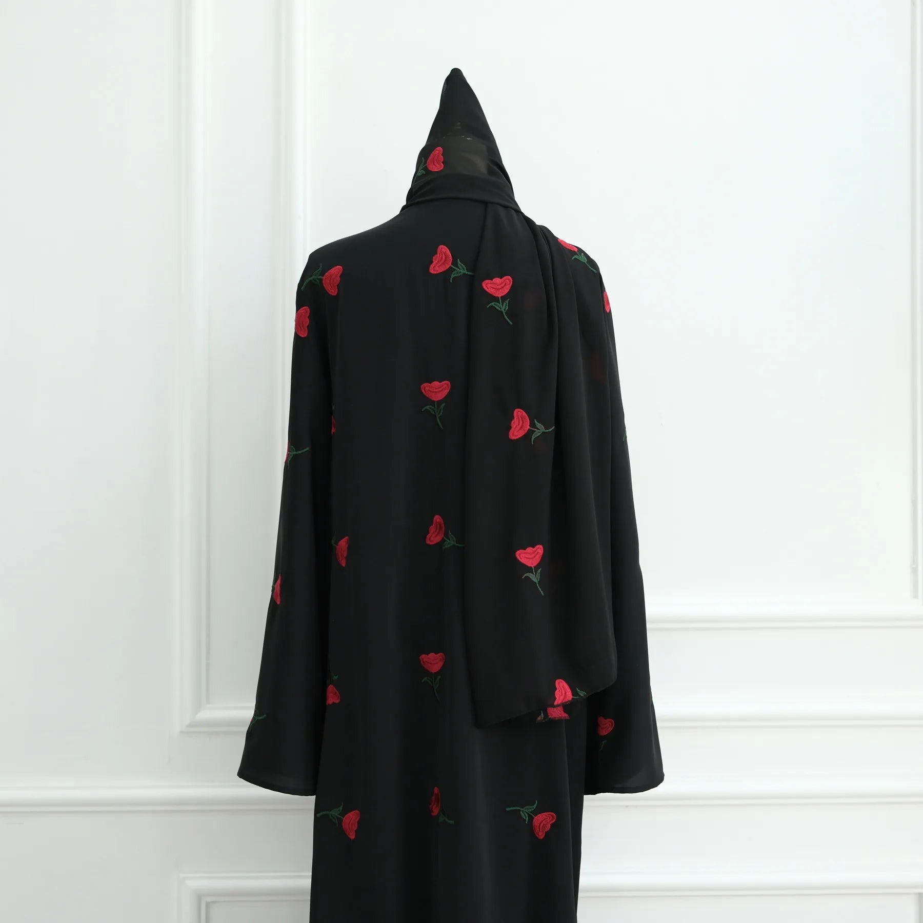 Eid Luxury Floral Embroidery Abaya Kimono Dubai Cardigan Muslim Party Dress Abayas for Women Turkish Islamic Clothes Kaftan Robe