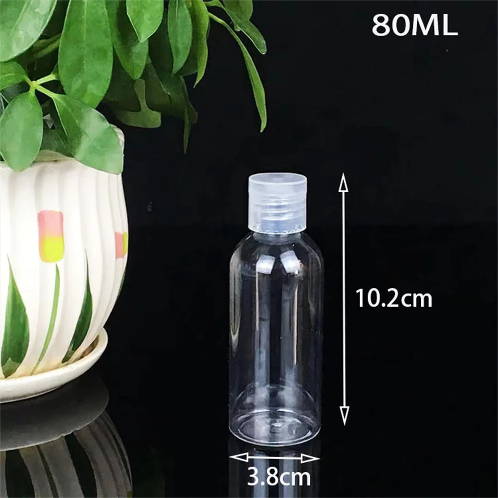 10-100ml Travel Bottles Refillable Transparent Plastic Bottle Empty Shampoo Dispenser Multi-use Travel Container For Cosmetics