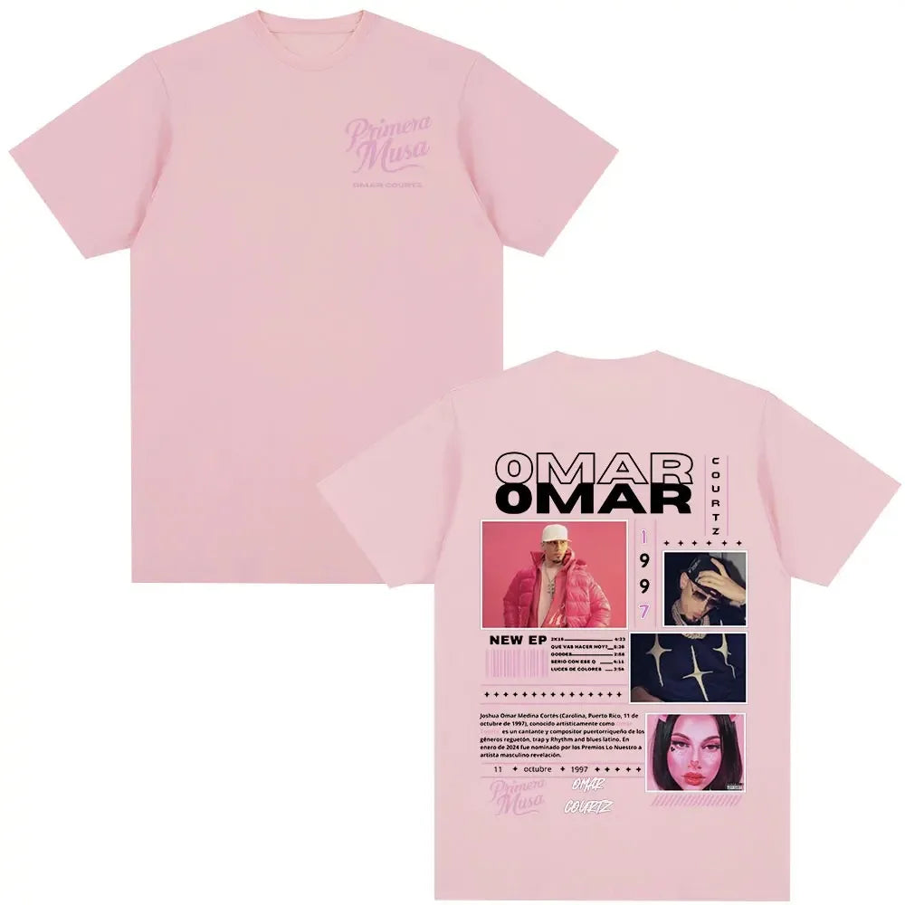 Omar Courtz Primera Musa Album Tour Merch T Shirt Men Women Clothing Hip Hop Fashion T-shirt Casual Cotton Short Sleeve T-shirts