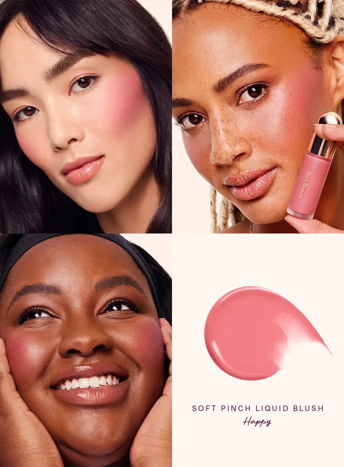 Rare Beauty Liquid Blush Luminous Powder Blush Bouncy Blush Vulnerable Melting Blush Long Lasting Transfer-proof Smudge-proof