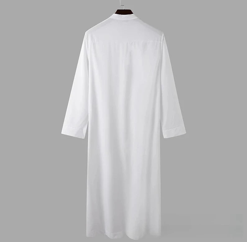 2026 Arab Middle East Men's Robe Loose Stand-up Collar New Round Neck Robe