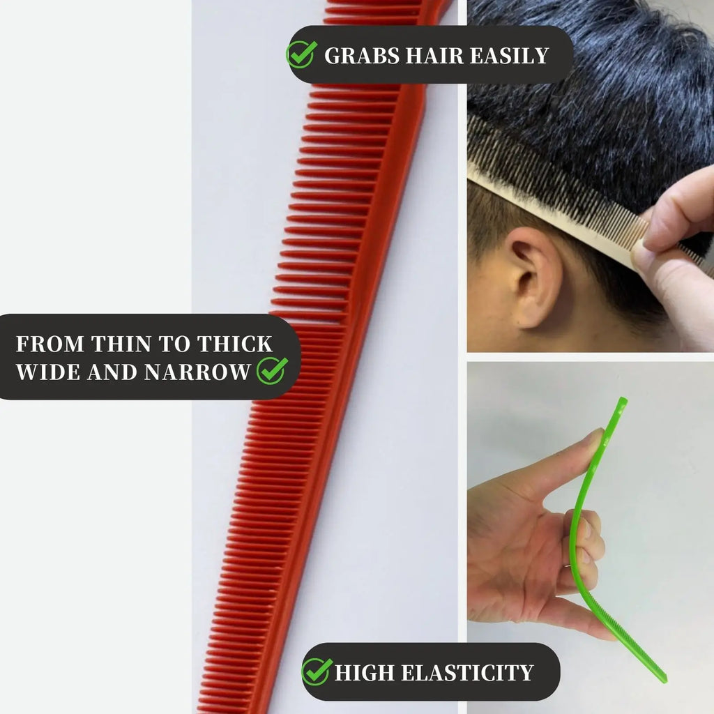 1/5PCS Barber Side Corners Fade Combs Pro Tapered Haircut Combs For Men Women Heat Resistant Smooth Hair Comb Styling Tools