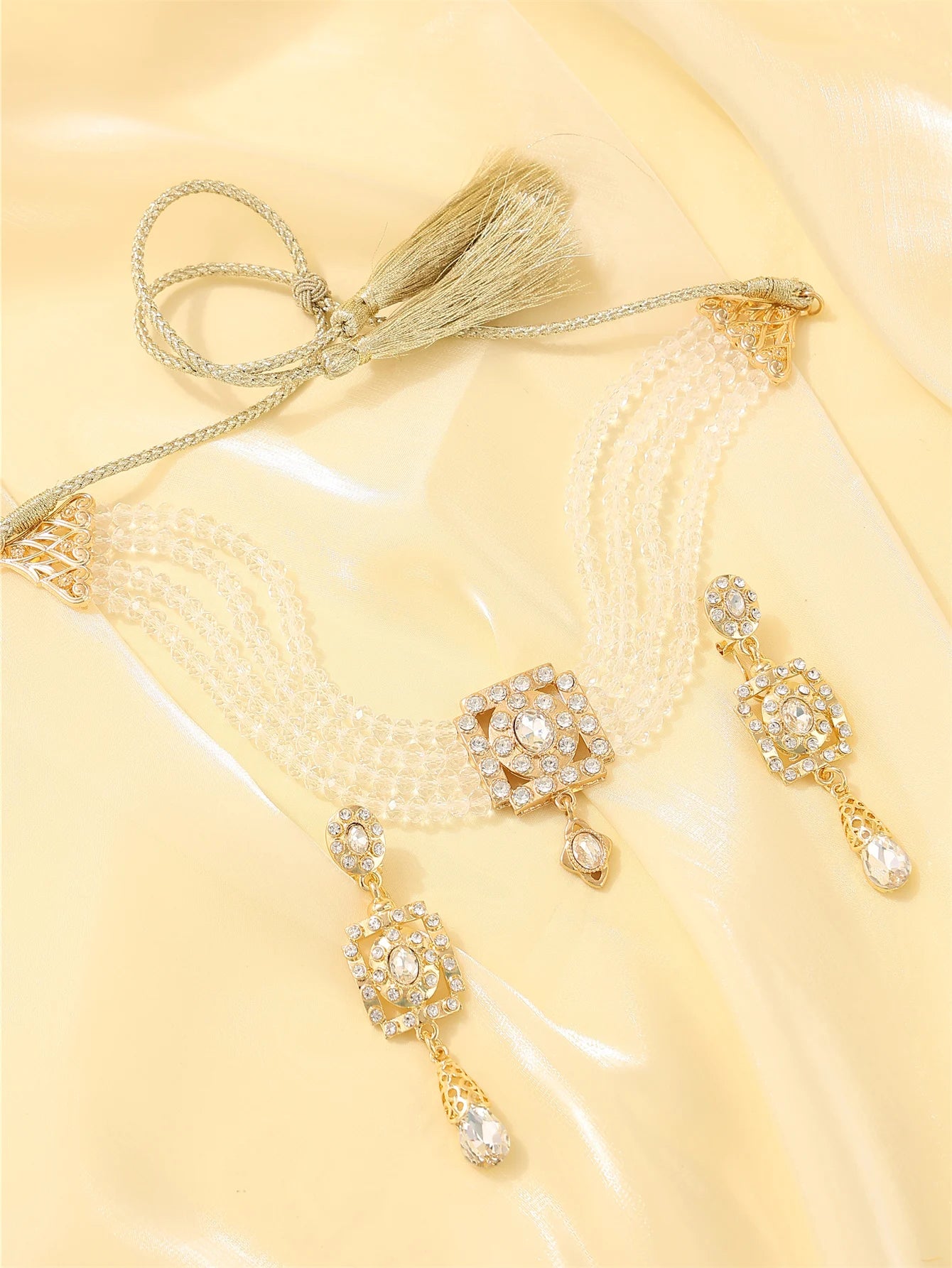 Moroccan ladies' popular crystal sets, Bohemian style, bridal wedding banquet accessories, ladies' gifts